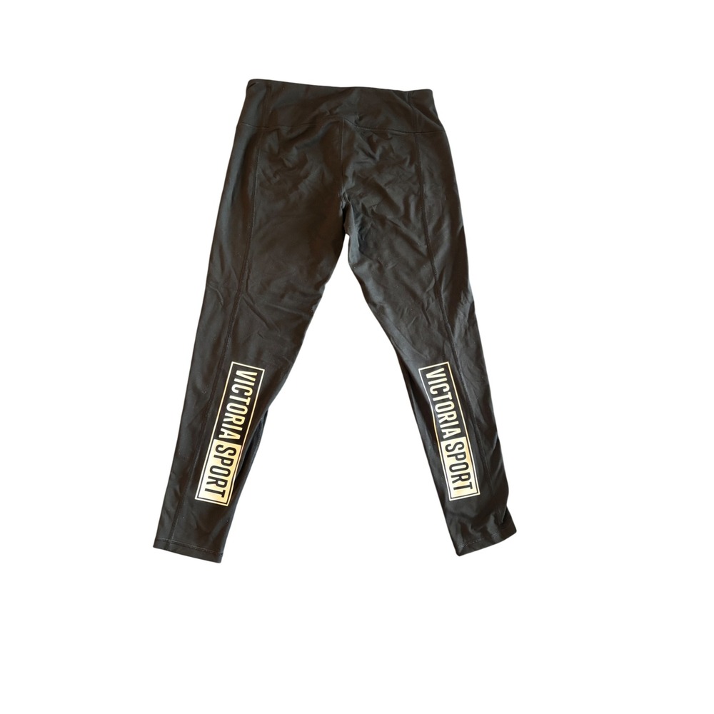 Victoria Sport Black Graphic Logo Activewear Leggings Womens Large Yoga Pants